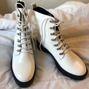 Forever 21 Faux Leather Combat Boots